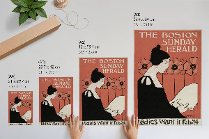 Wydruk na płótnie Kobieta z gazetą