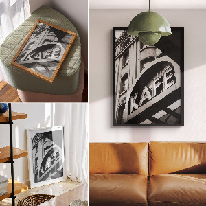 Dekoracyjny plakat ścienny Kawiarnia miejska