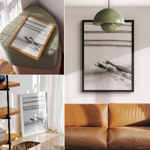 Plakat ścienny Narty na śniegu