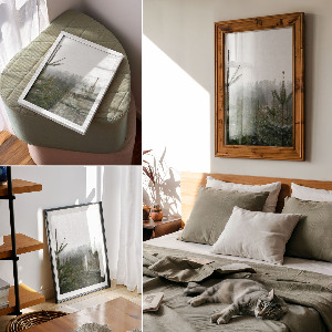 Wydruk na płótnie Zielone iglaki