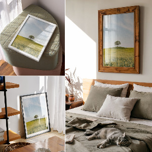 Plakat premium Samotne drzewo