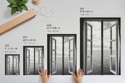 Plakat premium Otwarte okno