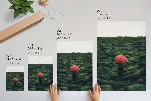 Grafika na ścianę z motywem zielonego pejzażu