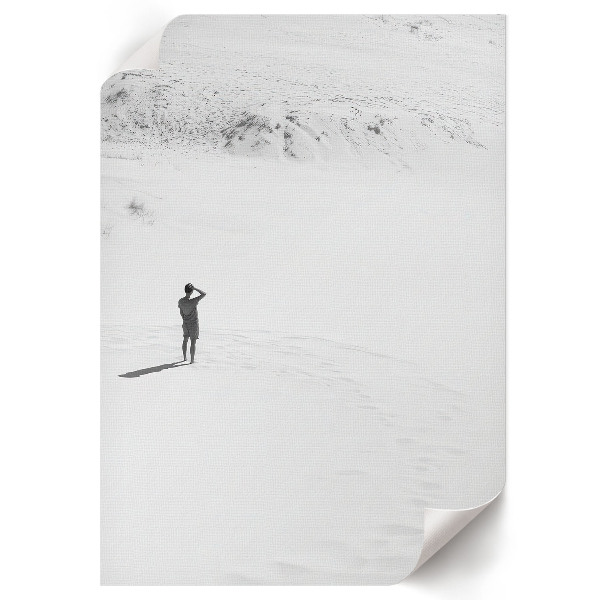 Wydruk na płótnie Człowiek na piasku