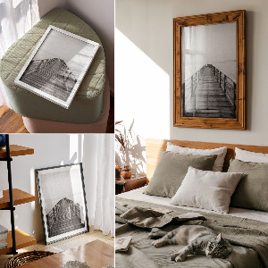 Wydruk na płótnie Czarny pomost