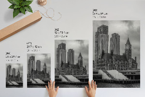 Plakat premium z motywem miejskiej architektury