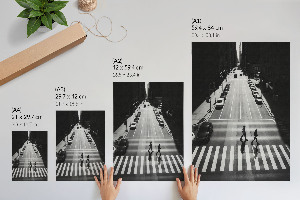 Wydruk na płótnie Czarno-białe miasto