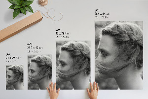 Grafika na ścianę przedstawiająca portret kobiety
