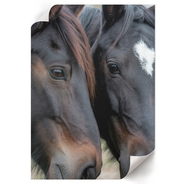 Wydruk na płótnie Dwa konie