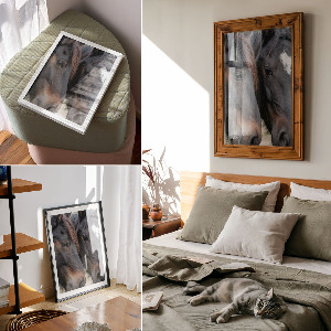 Wydruk na płótnie Dwa konie