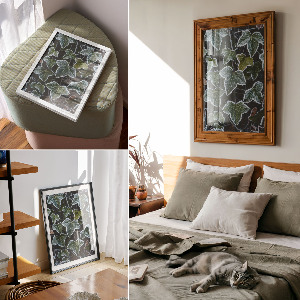 Plakat premium Oszronione liście