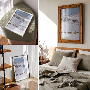 Wydruk na płótnie Renifery w górach