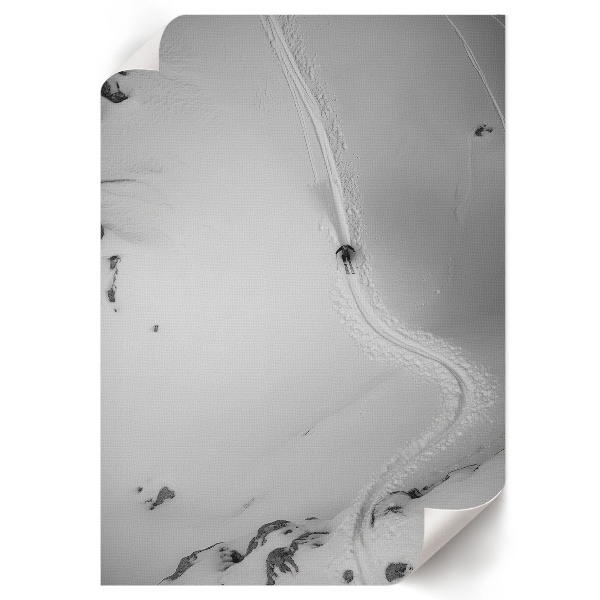 Plakat premium Jazda narciarza