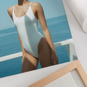 Dekoracyjny plakat ścienny Kobieta na jachcie