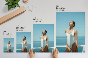 Dekoracyjny plakat ścienny Kobieta na jachcie