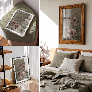 Wydruk na płótnie Delikatne maki