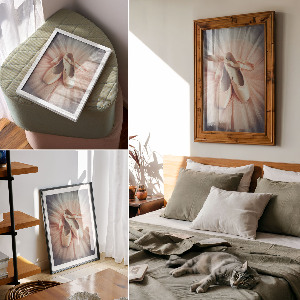 Plakat premium przedstawiający baletki do tańca