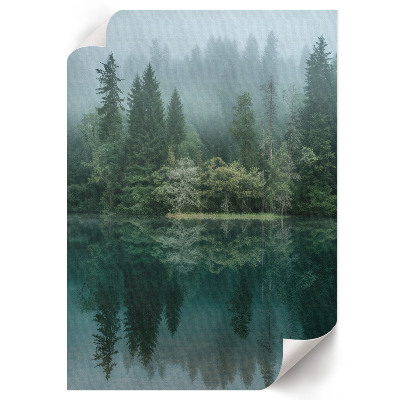 Plakat premium Mgliste jezioro