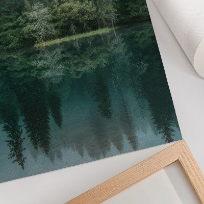 Plakat premium Mgliste jezioro