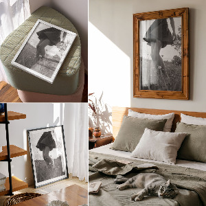 Grafika na ścianę Kobieta na łące