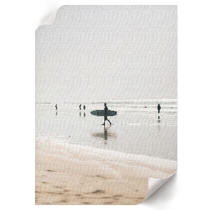 Wydruk na płótnie Surferzy na plaży