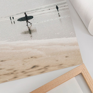 Wydruk na płótnie z motywem surferów na plaży