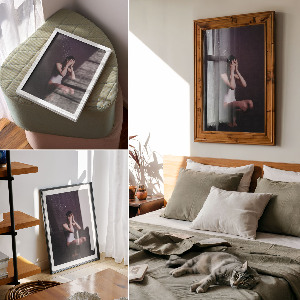 Dekoracyjny plakat ścienny Tajemniczość kobiety