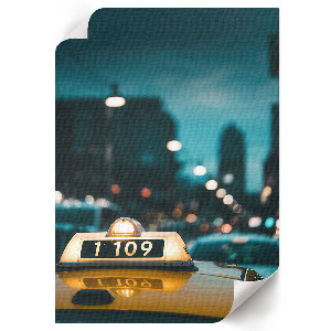 Dekoracyjny plakat ścienny Taksówka nocą