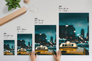 Dekoracyjny plakat ścienny Taksówka nocą