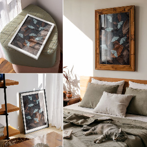 Grafika na ścianę Białe ćmy