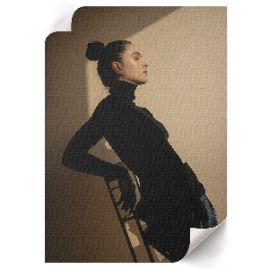 Grafika na ścianę przedstawiająca kobiecy portret