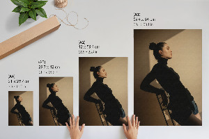 Grafika na ścianę przedstawiająca kobiecy portret