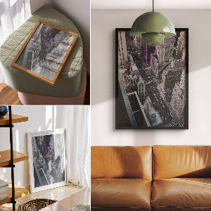 Grafika na ścianę Miejska energia