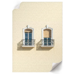 Plakat premium Okna fasady