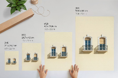 Plakat premium Okna fasady