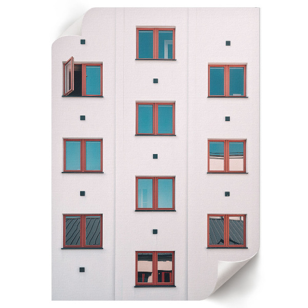 Dekoracyjny plakat ścienny Siatka okien