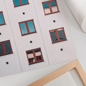 Dekoracyjny plakat ścienny Siatka okien