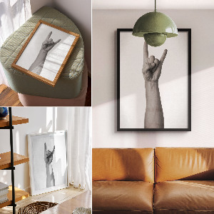 Dekoracyjny plakat ścienny Rockowy znak