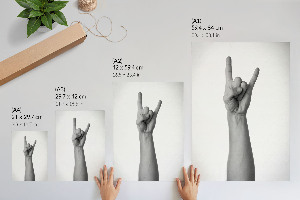 Dekoracyjny plakat ścienny z rockowym znakiem