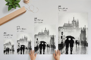 Wydruk na płótnie Deszczowy spacer