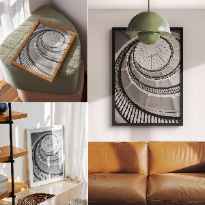 Grafika na ścianę Spiralne schody