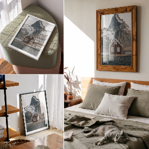 Wydruk na płótnie Górska chatka