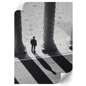 Dekoracyjny plakat ścienny Kolumny i mężczyzna