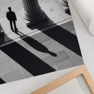 Dekoracyjny plakat ścienny Kolumny i mężczyzna