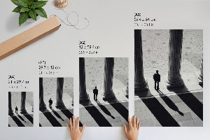 Dekoracyjny plakat ścienny Kolumny i mężczyzna