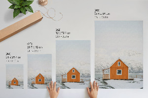 Dekoracyjny plakat ścienny Górski domek