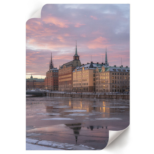 Wydruk na płótnie Miasto wieczorem