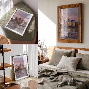 Wydruk na płótnie Miasto wieczorem