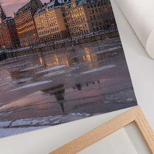 Wydruk na płótnie Miasto wieczorem