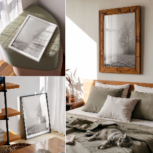 Dekoracyjny plakat ścienny Zamglony pejzaż